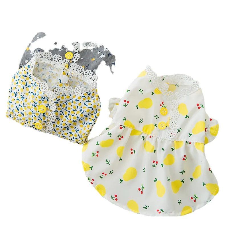 

Pet Dress Ropade Perro Chihuahua Dress Luxury Dog Clothes 강아지드레스 Hawaiian Dress Girl Clothes CN(Origin) Floral Dogs Summer