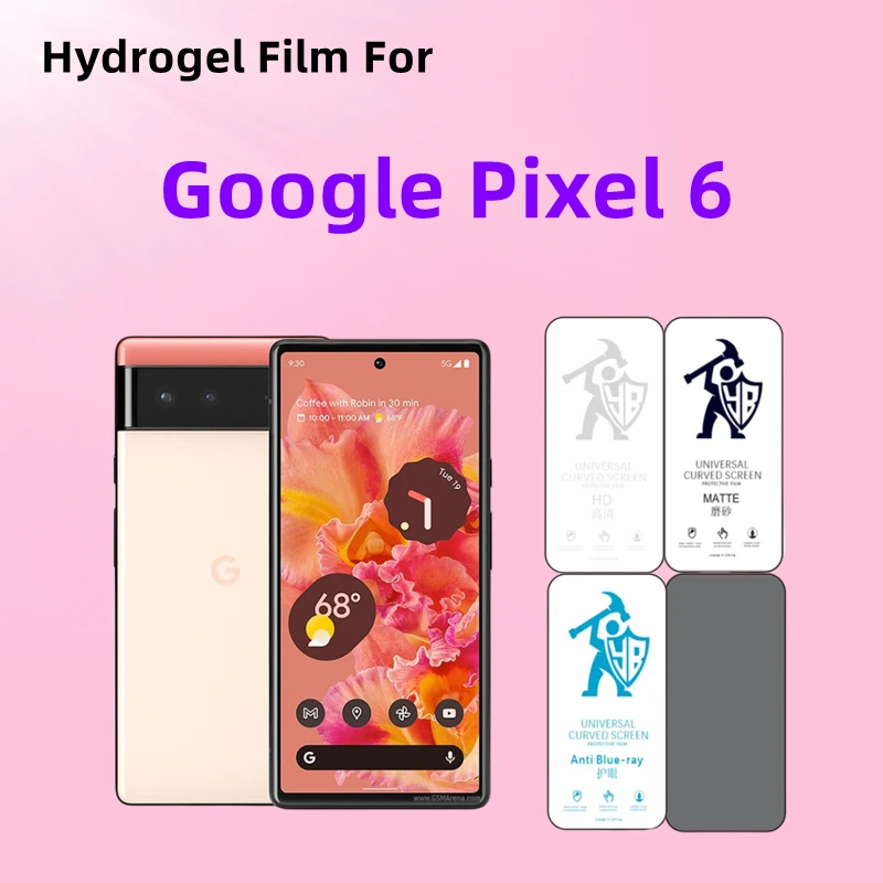 

Гидрогелевая пленка для Google Pixel 6 Pro, пленка для защиты экрана Google Pixel 6 6A HD/матовая/Антибликовая Защитная пленка для ухода за глазами, 3 шт.