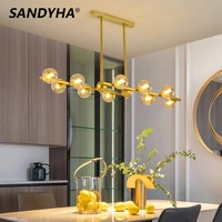 sandyha nordic modern led glass ball pendant lamp living study kitchen dining bedroom loft home minimalist decor indoor lighting
