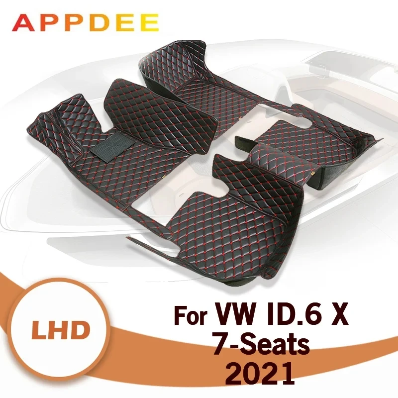 

Car Floor Mats For VW Volkswagen ID.6 X Seven Seats 2021 Custom Auto Foot Pads Automobile Carpet Cover Interior Accessories