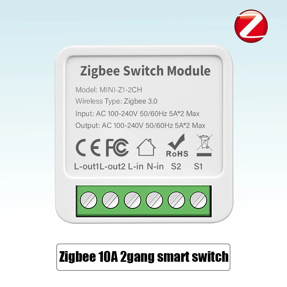 

Мини-выключатель Wi-Fi Zigbee DIY Умный дом 1/2/3/4 Gang Switch 2-стороннее управление Модуль умного переключателя работает с Alexa Google Home Alice