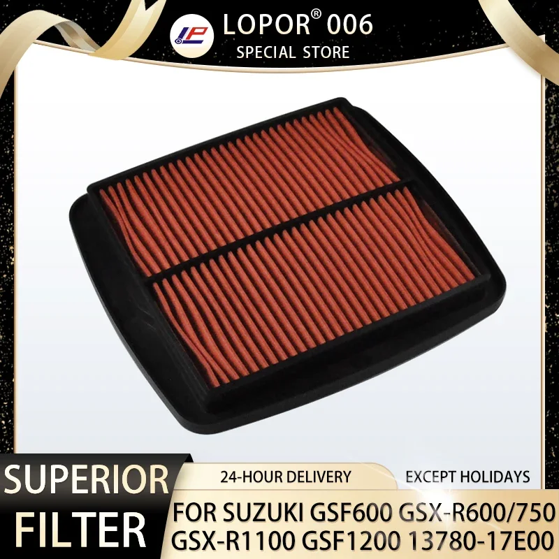 Мотоциклетный воздушный фильтр Lopor для Suzuki GSF600 95-99 GSX-R600 92-93 GSX-R750 92-95 GSX-R1100 92-97 GSF1200