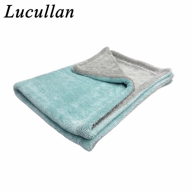 

Lucullan The Liquid8r 1200GSM Полотенце из микрофибры с поворотной петлей 24 x 36 дюймов синее/серое сушильное полотенце цвета морской волны