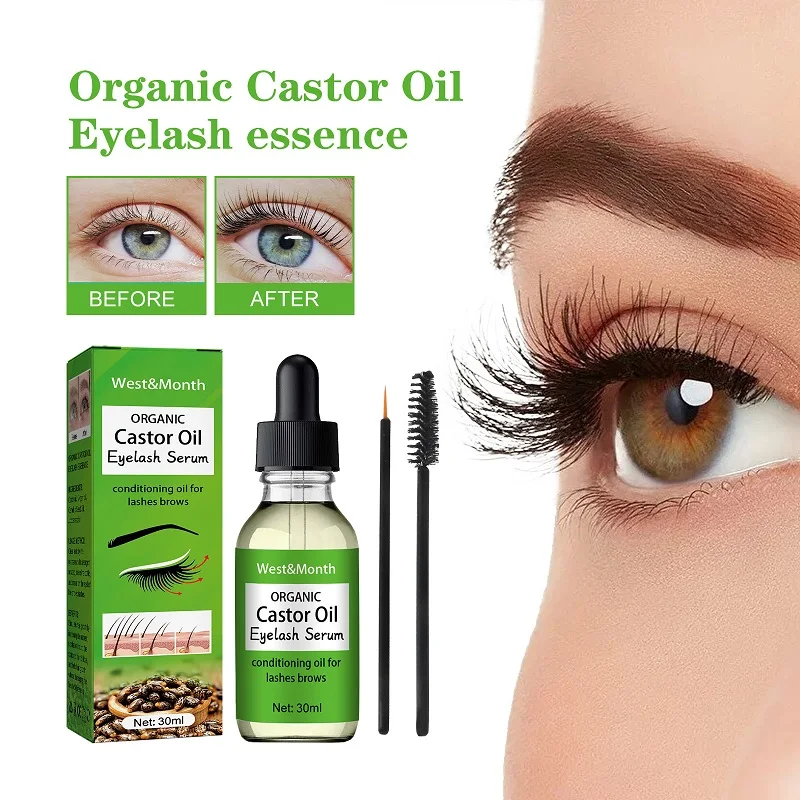 

Natural Castor Oil Eyelashes Growth Essential Oil Thick Longer Nourishing Enhancer Lash Eyebrow Hair Growth Liquid Castor Serum
