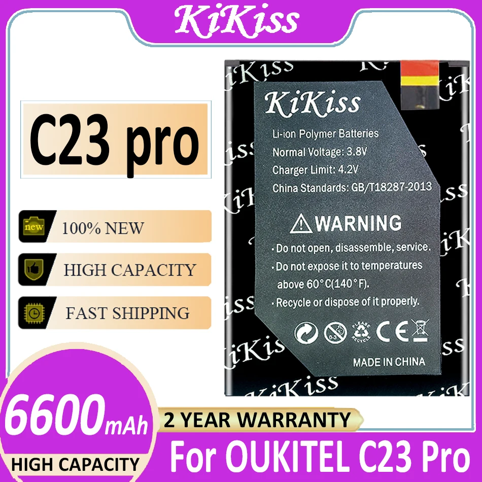 

Оригинальный аккумулятор 6600 мАч KiKiss для OUKITEL C23 Pro C23Pro Bateria