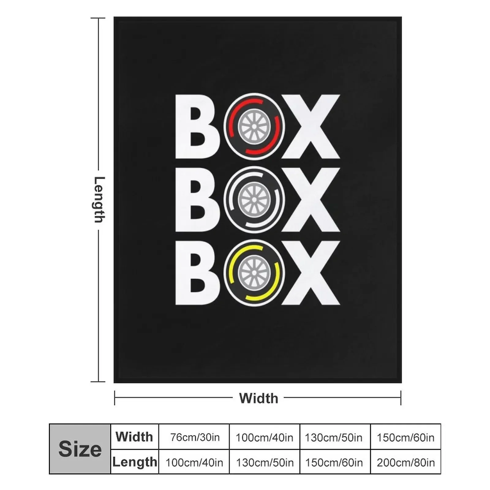 Коробка F1 Шина Состав Белый Текст Дизайн Плед Одеяло Одеяла Фланелевая Ткань