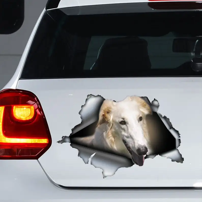 

White Borzoi decal, Borzoi sticker, Borzoi magnet, Borzoi magnet, Borzoi decal