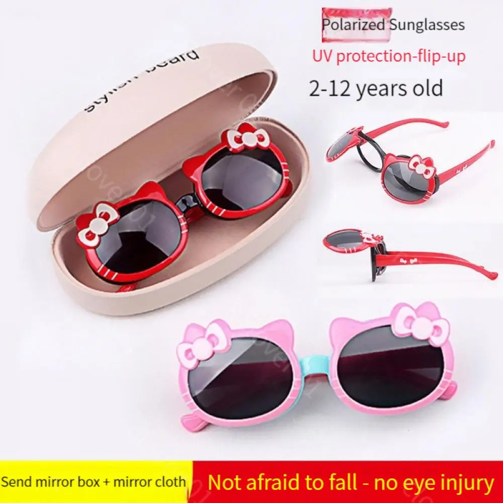 

Sanrio hello kitty children's glasses 2-16 years old Kawaii sunglasses Anime figure cute sun protection Cartoon Polarizer summer