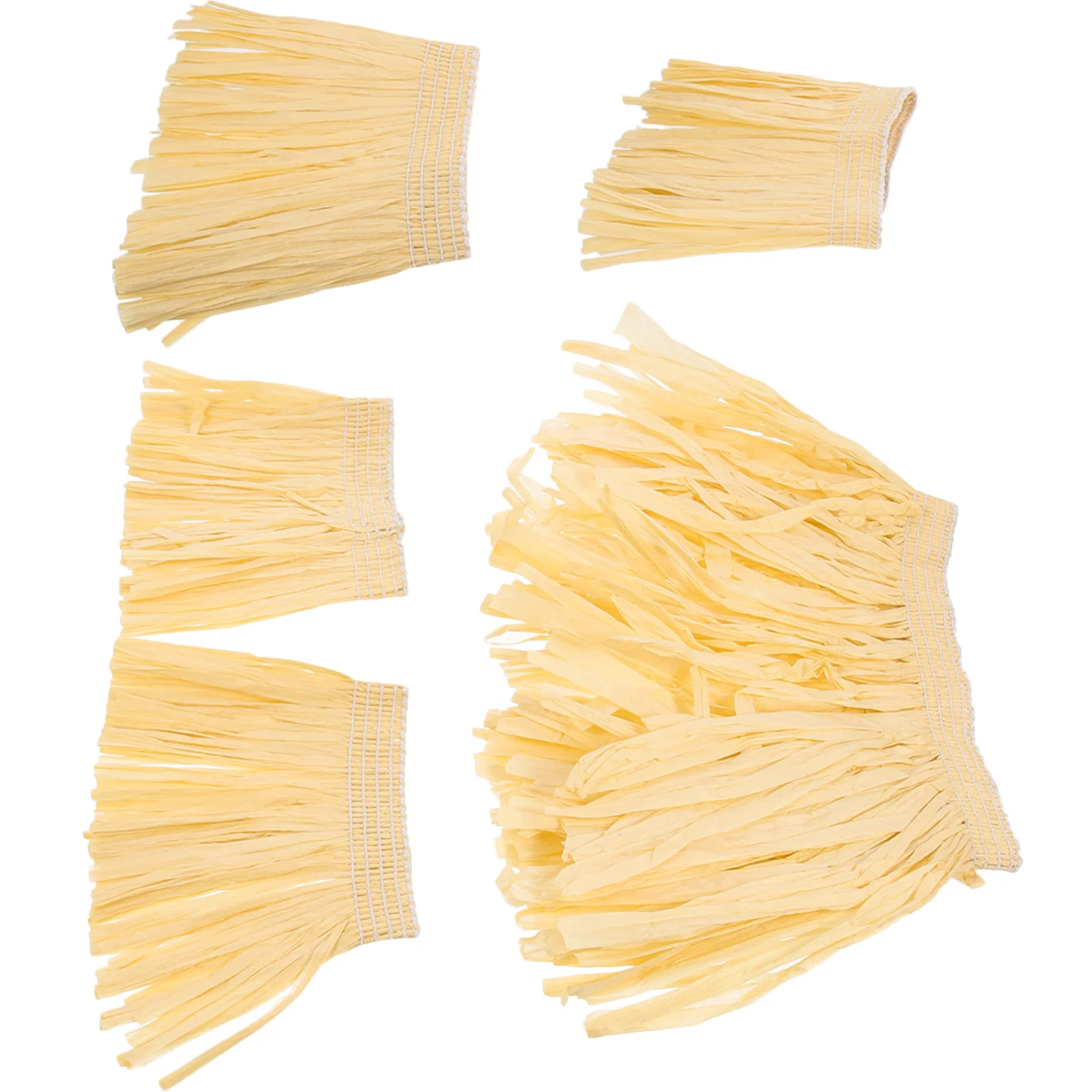 

5 Pcs Rafi Paper Dress Summer Dreses Performance Costume Stretchy Dress Hula Skirt Hawaiian