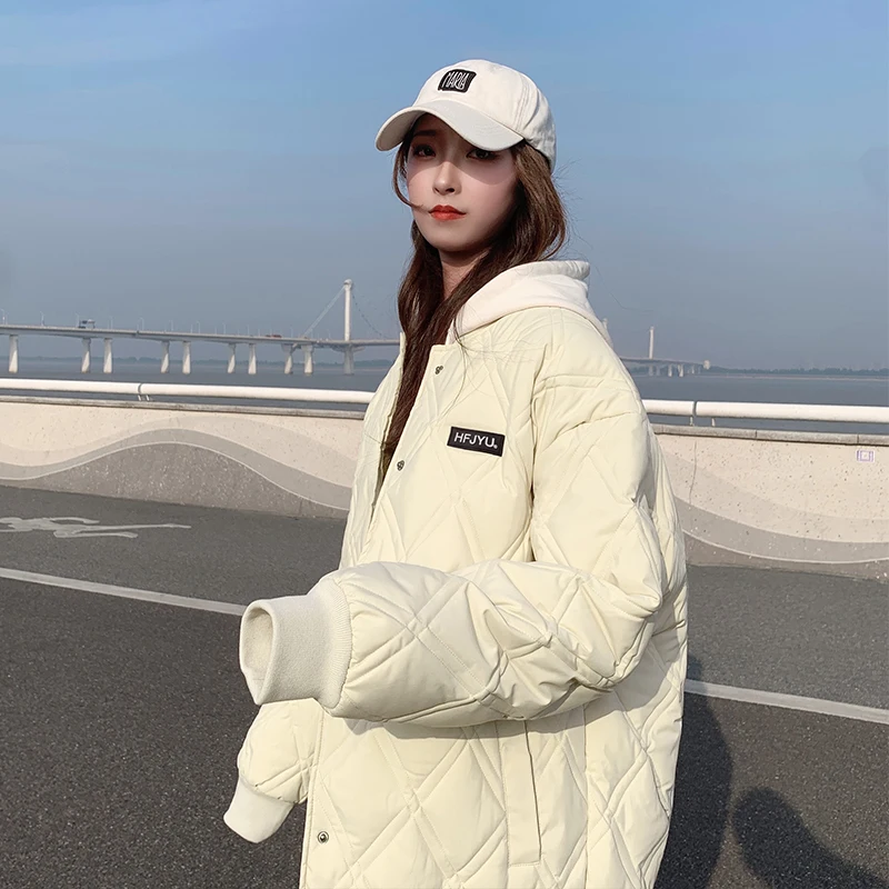 down Cotton Clothing Cotton Coat Women's New Trendy Autumn Winter Coat Thick Cotton Jacket Baseball Uniform