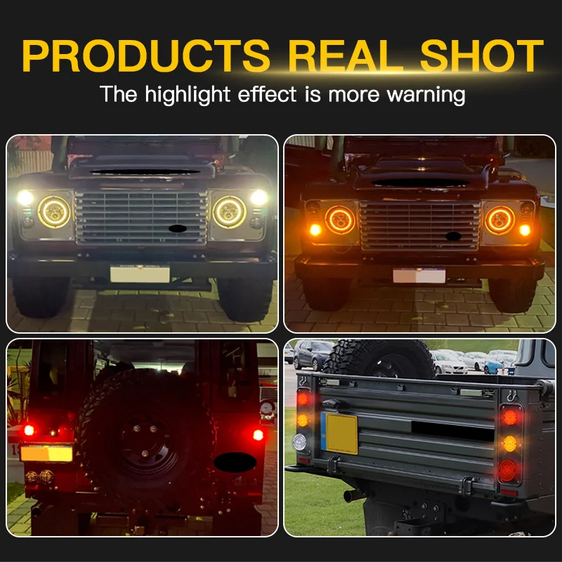 8 шт. прозрачные линзы передний и задний фонарь поворота для Land Rover 1/2/2A/3 серии