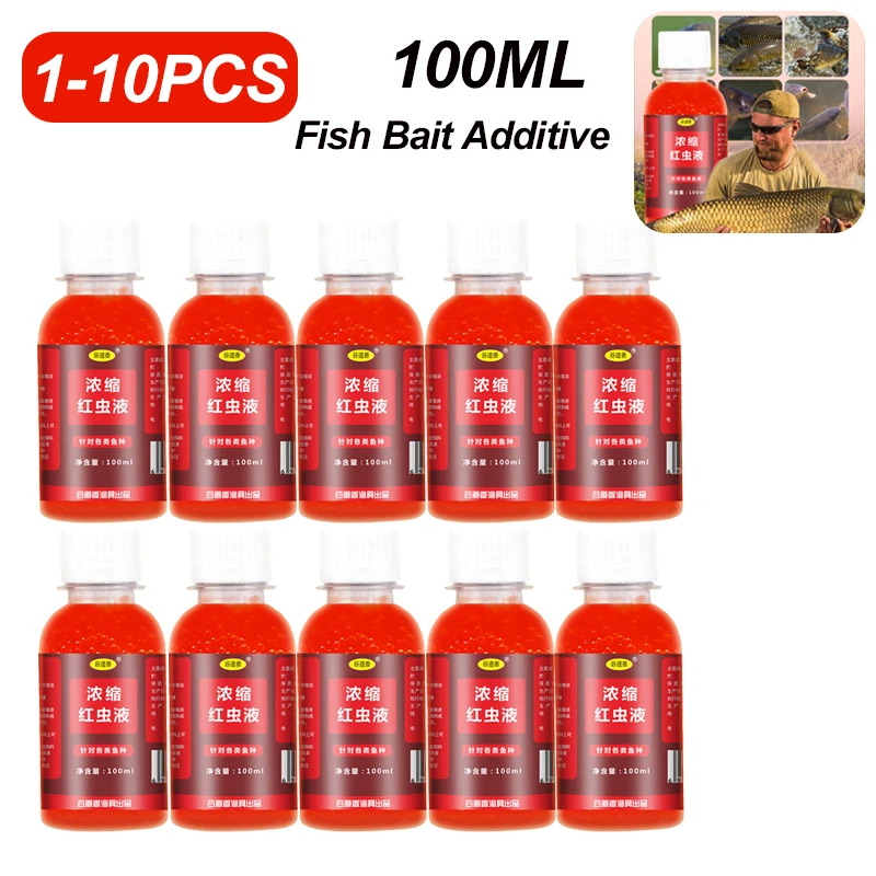 

100 мл, Красный червь, потенциальная добавка высокой концентрации, приманка для рыбы, форели, трески, карпа, окуня, концентрированные рыболовные аксессуары