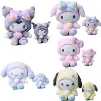 sanrio cartoon plush toys kawaii kuromi hello kitty my melody cinnamoroll pillow soft stuffed animals plushie gifts for children