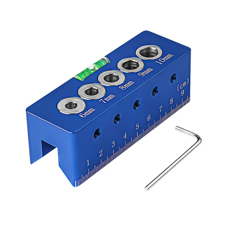 

Woodworking Straight Hole Drilling Locator 6,7,8,9,10Mm Level Vertical Drilling Machine Fixture Log Tenon Pin Tool