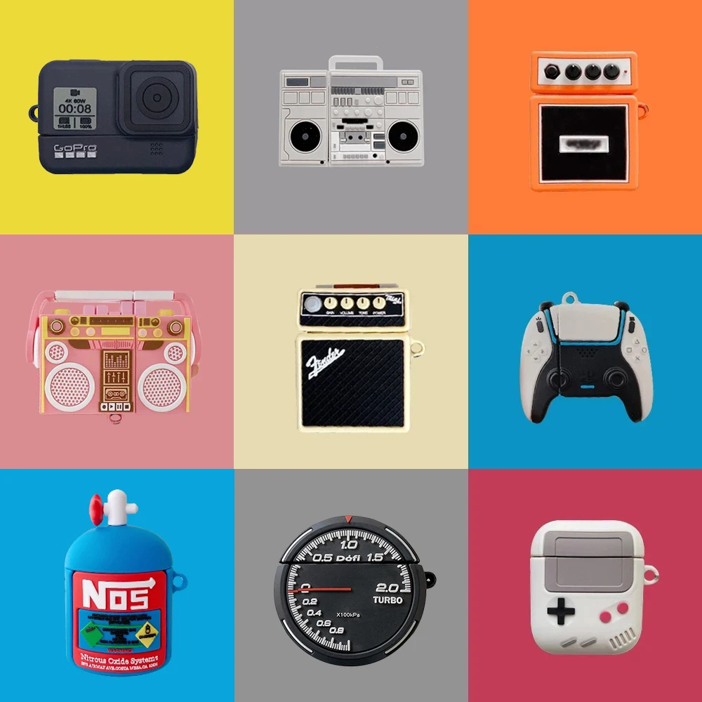 

3D чехол в стиле ретро для AirPods 1 2 Pro Box, мягкий силиконовый защитный чехол для беспроводных Bluetooth-наушников