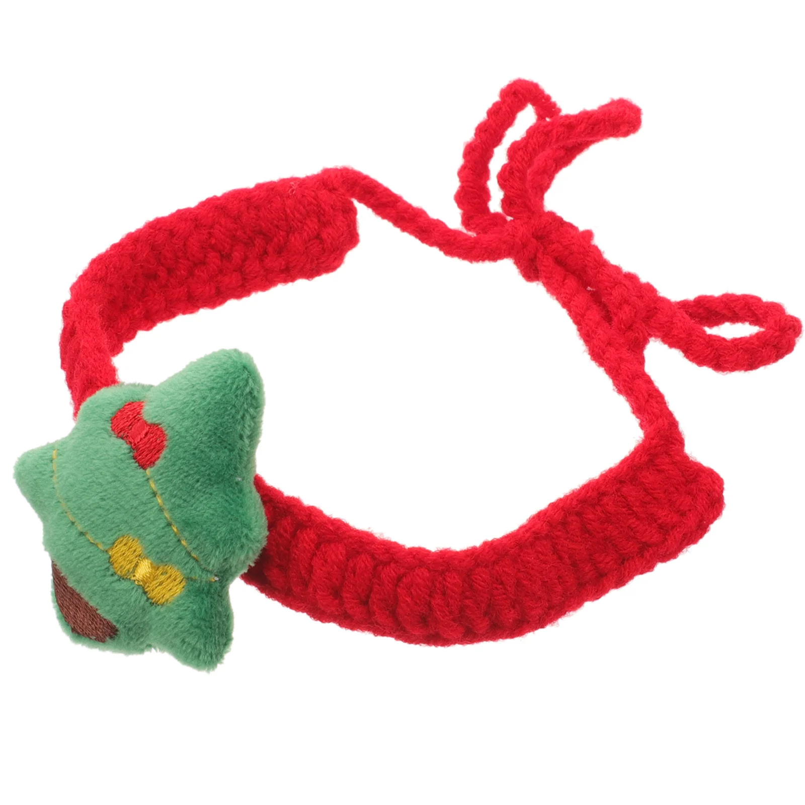 

Christmas Puppy Collars Dog Cat The Pet Bow Knitting Adjustable Unique For Pets Yarn