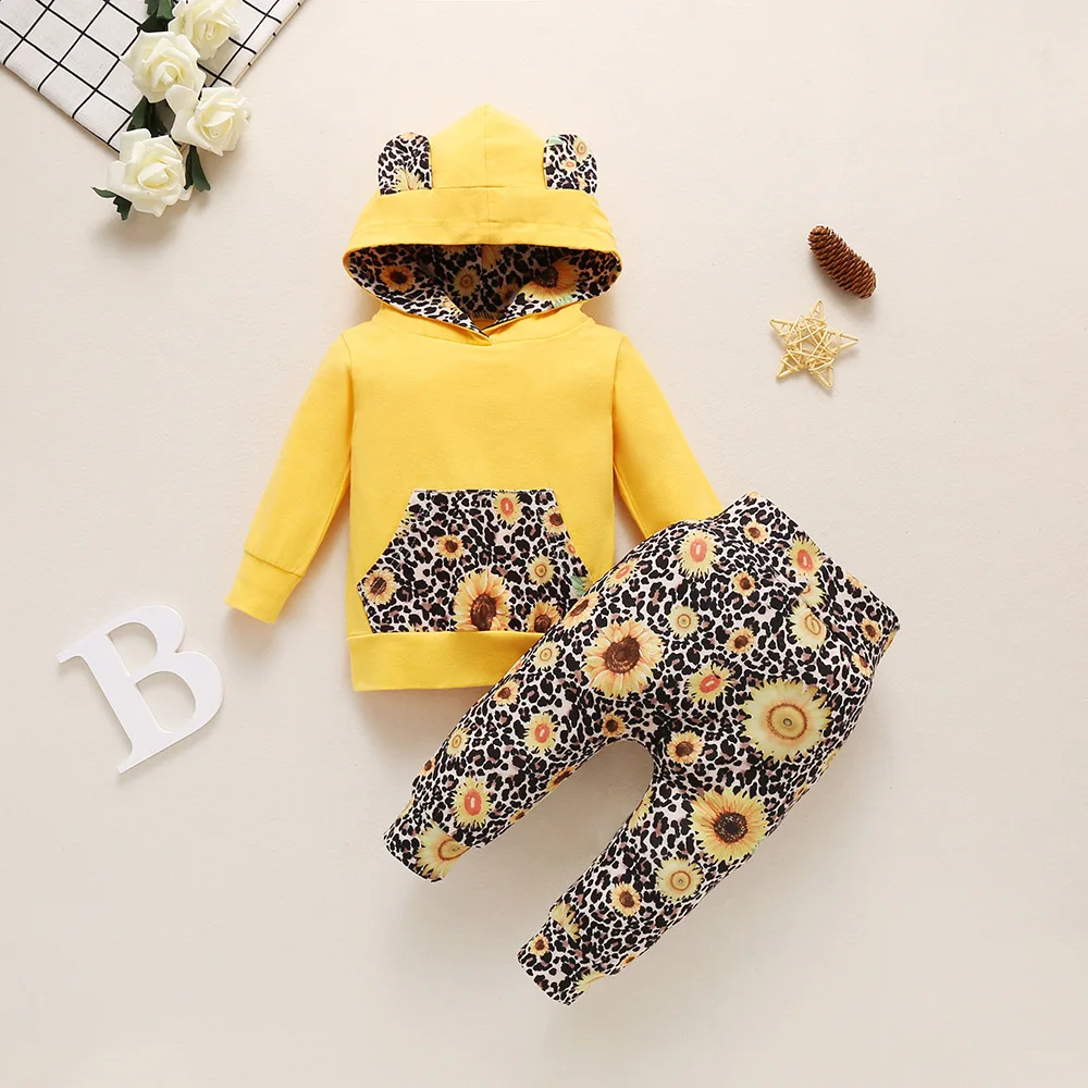 

Толстовка с рисунком подсолнуха для детей 0-24 м, топы, свитшоты, осенне-зимние костюмы для новорожденных