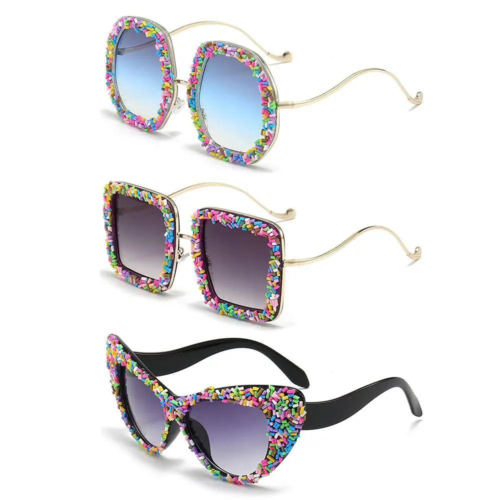 

Красочные Солнцезащитные очки в стиле стимпанк Ретро UV400, солнцезащитные очки в эстетике панк, оттенки для фото, реквизит, принадлежности