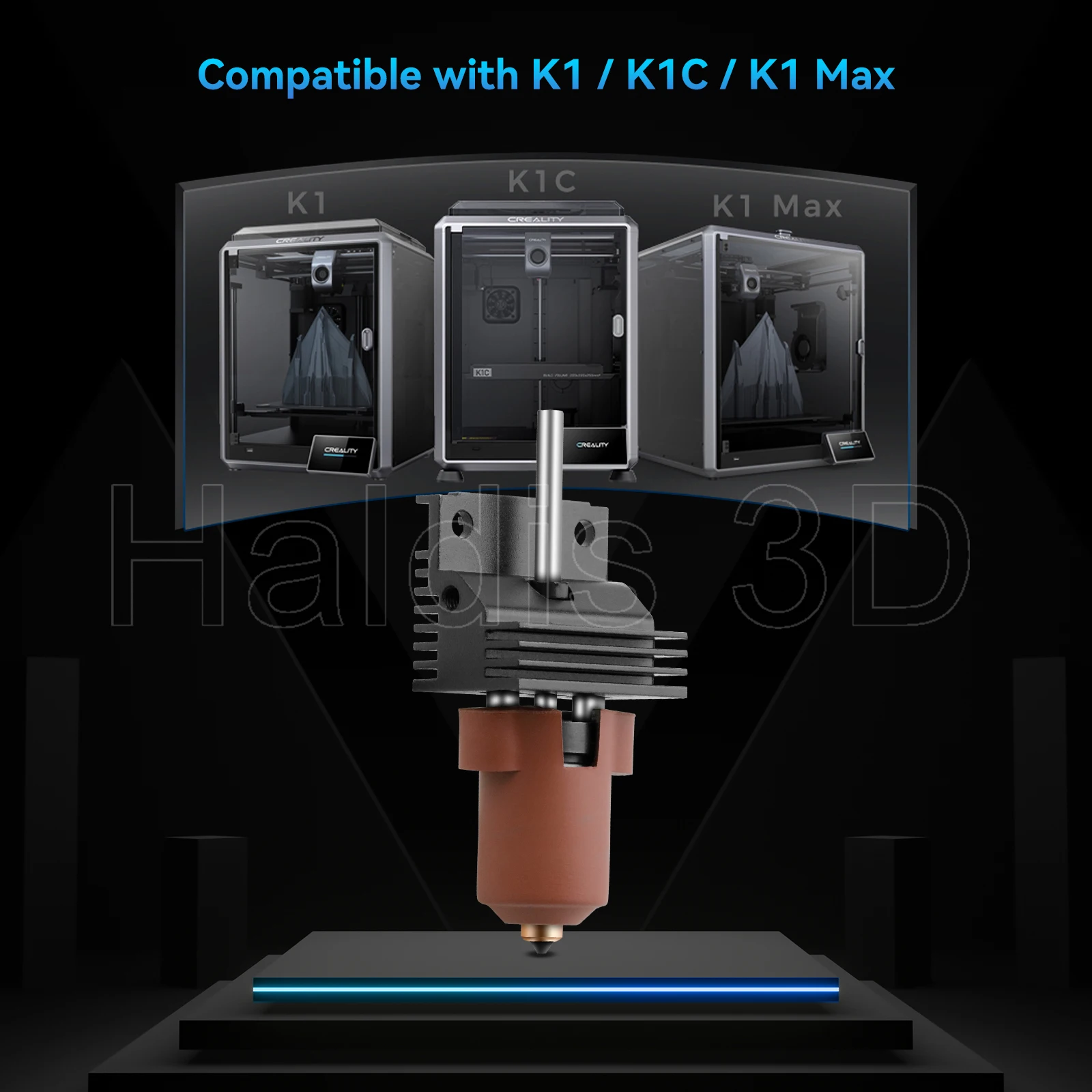 Фото Обновленный комплект Hotend для Creality K1C/K1 Max, цельная насадка для быстрой замены, керамический нагревательный блок, детали для 3D-принтера с высоким расходом №2