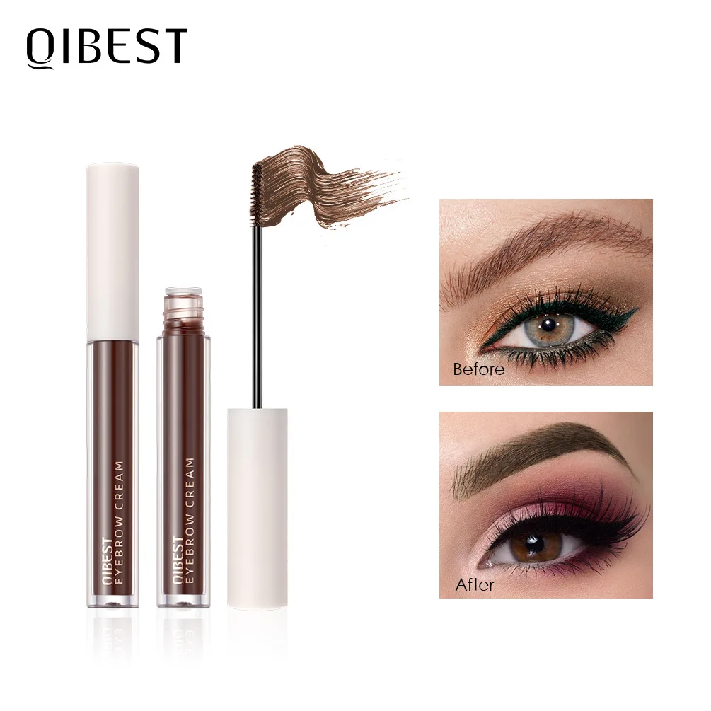 QIBEST's New Three-dimensional Dye Eyebrow Cream Does Not Fade Does Not Smudge Waterproof And Sweat-proof Eyebrow Glue