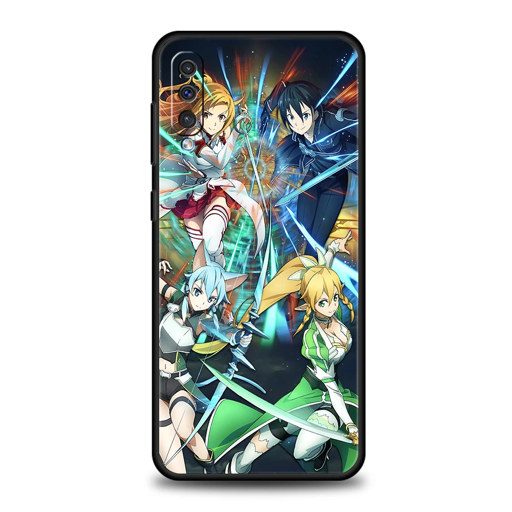 Sword Art Online Anime Phone Cover Case For Samsung Galaxy A12 A02 A03 A03S A52 A70 A50 A20 A10 A10S A40 4G Luxury Silicon Shell