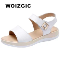 woizgic womens female ladies genuine leather platform sandals shoes summer cool beach non slip on
