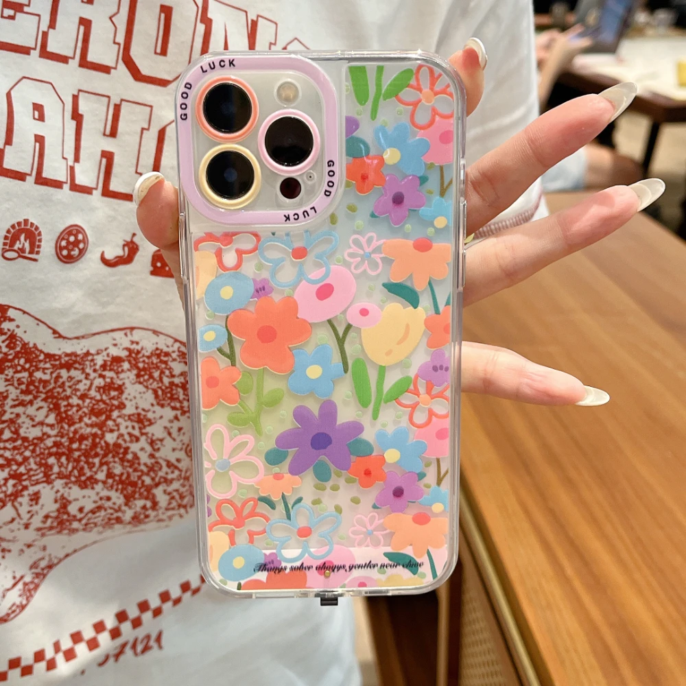 Фото Чехол для телефона Luminous Call Light Up Flash Flowers Castle Pattern для iPhone 16, 15, 14, 13, 12, 11 Pro Max Plus 5, чехол для выращивания света №5