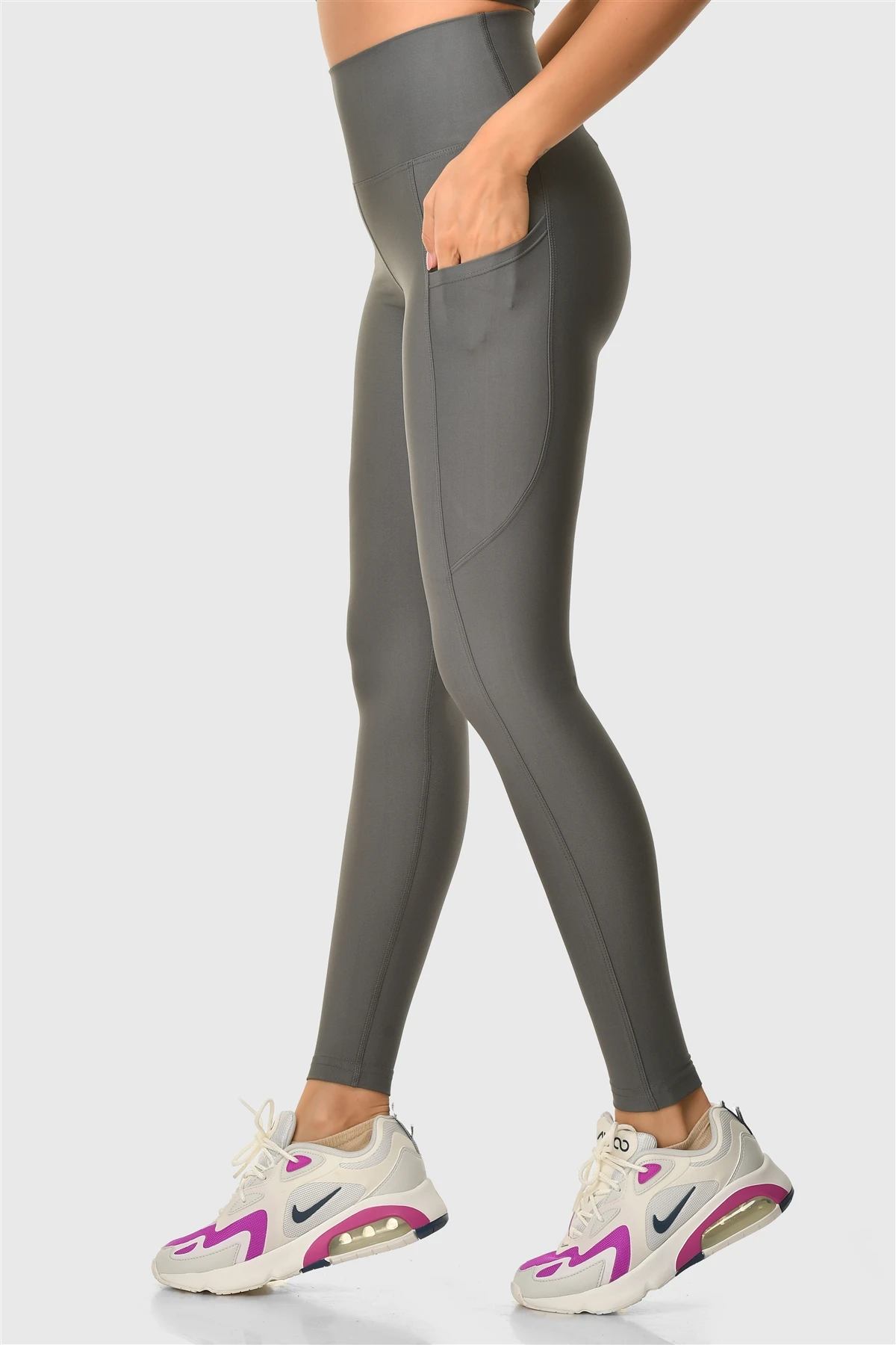 Superstacy High Waist Pockets Smoked Sport Leggings