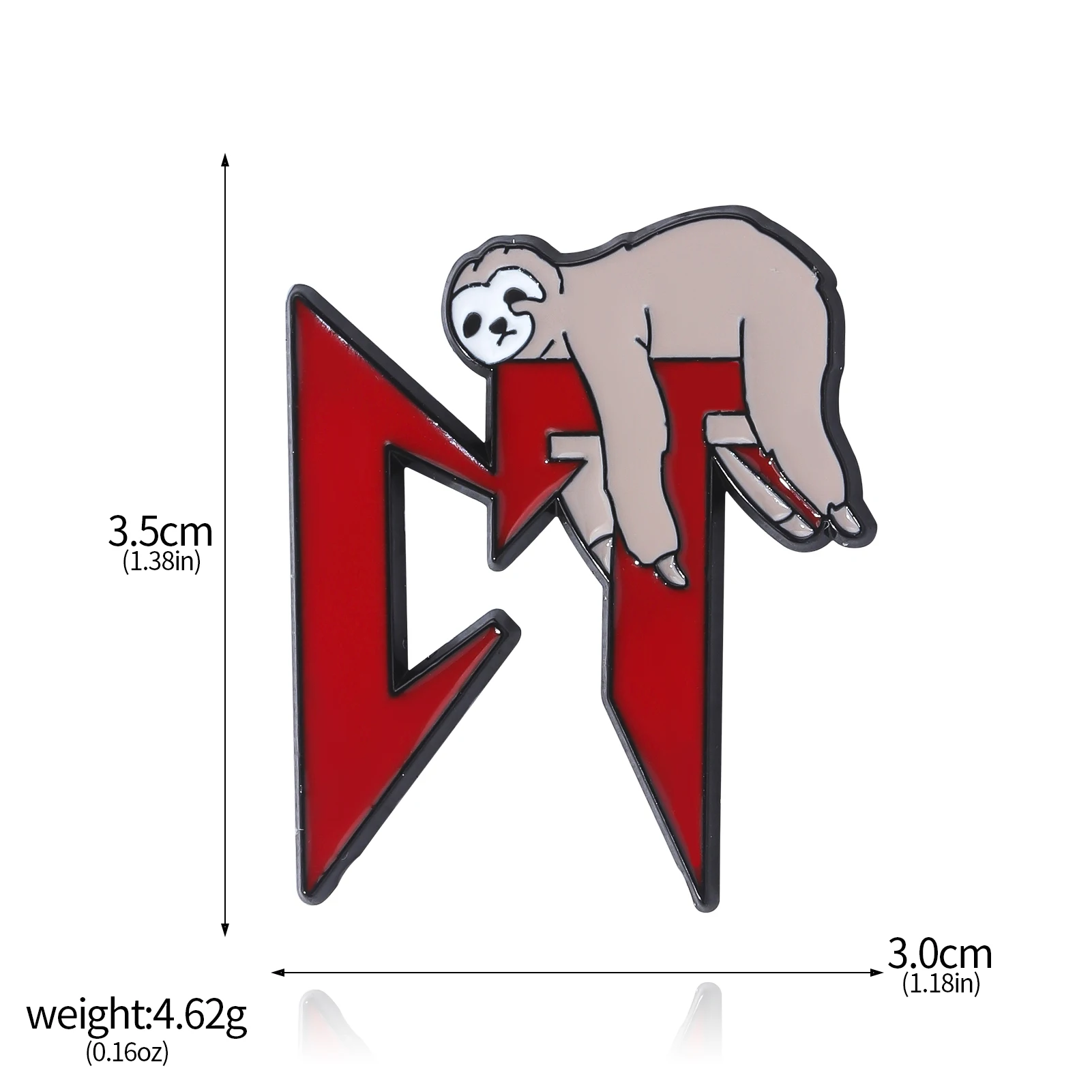 Брошь-эмаль Natanael Cano - Милый Ленивый Медведь Металлический Значок Модный