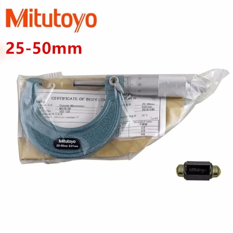 

Mitutoyo Outside Micrometers 0-25 25-50 50-75 75-100mm Metalworking Measuring Accuracy 0.01mm 103-138 Measuring Hand Tools