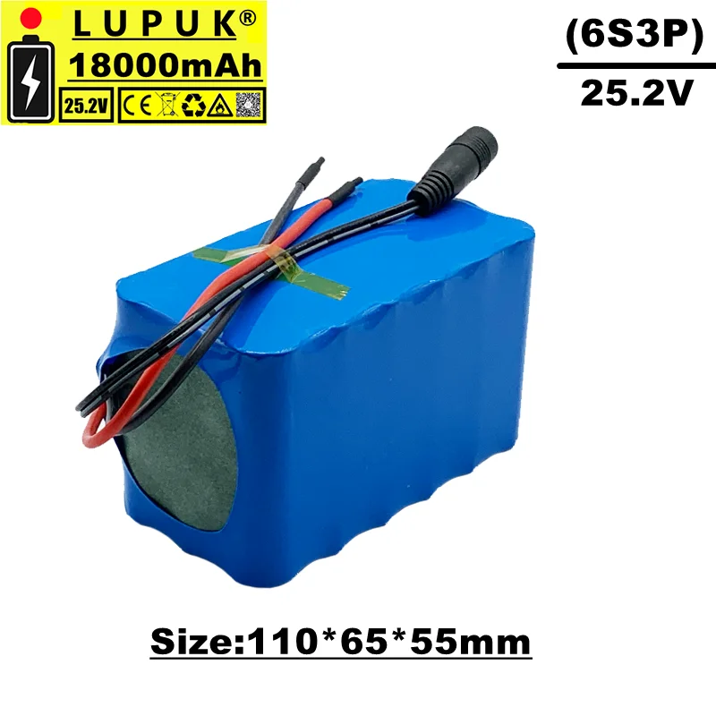 

Литий-ионные аккумуляторы 24 В, 6s3p, 25,2 в, 18000 мАч, защита BMS intégrée, для GPS, для гольфа, велосипеда и т. Д.