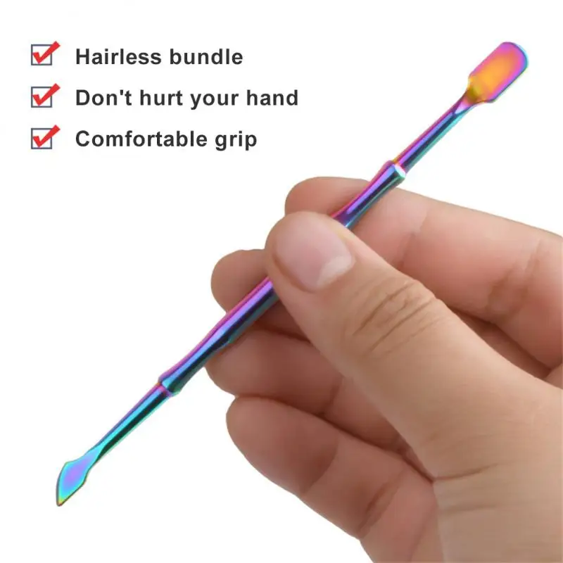 

1 шт. двухсторонняя простая стальная толкатель из нержавеющей стали удаляет омертвевшую кожу средство для дизайна ногтей Уход за кутикулой ...