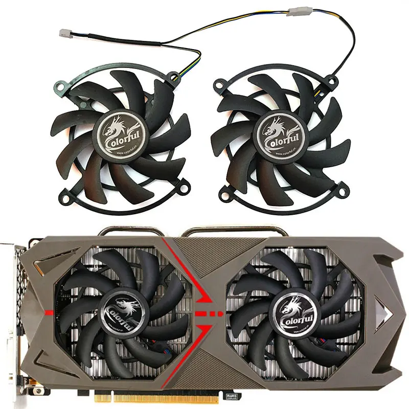 

NEW 85MM 4PIN GTX 1060-6GD5 GPU Fan，For Colorful GeForce GTX 1060 1070 Graphics card cooling fan