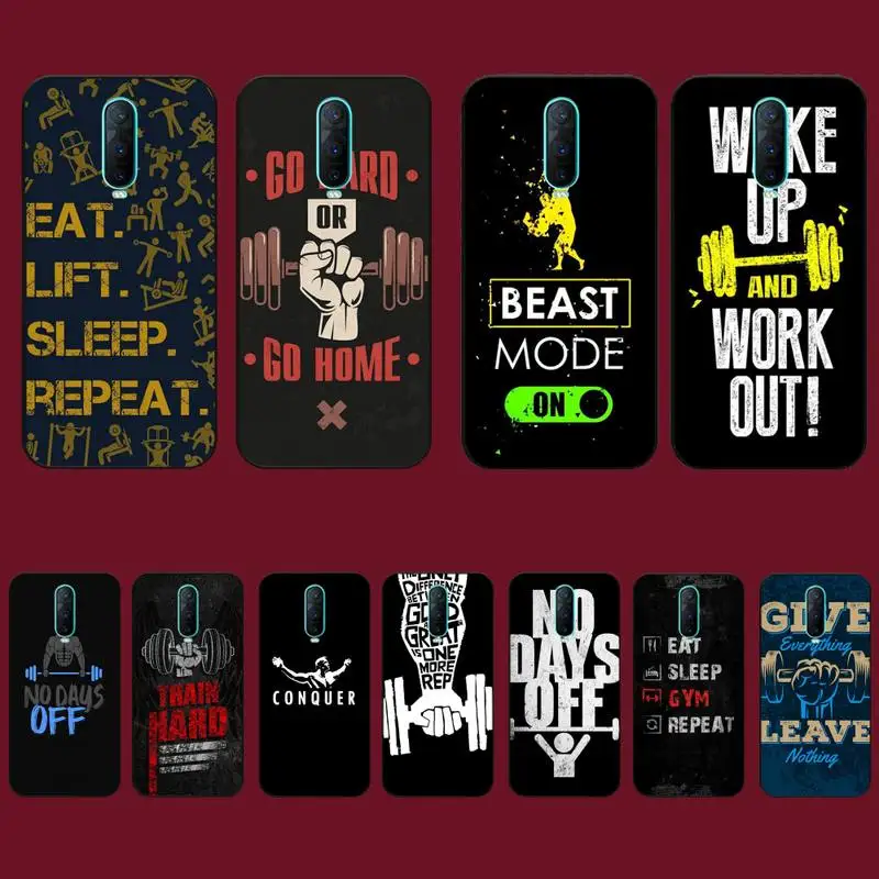 

Gym Fitness Bodybuilding Phone Case for Vivo Y91C Y11 17 19 17 67 81 Oppo A9 2020 Realme c3