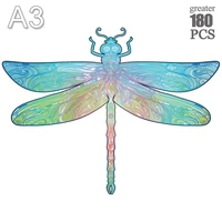 2022 wooden animal puzzle family games dragonfly wood jigsaw educational toys for kids adults 300 pcs wooden jigsaw puzzle