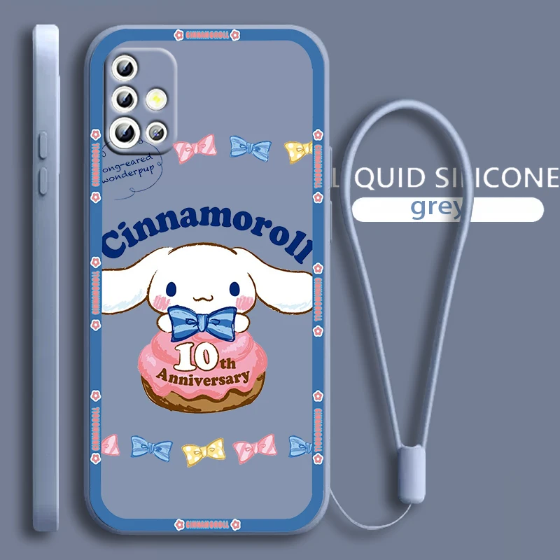 

Cinnamoroll Cartoon For Samsung Galaxy A71 A51 A81 A91 A41 A31 A21S A11 A01 A50 A30 A20S Silicone Liquid Rope Phone Case Fundas
