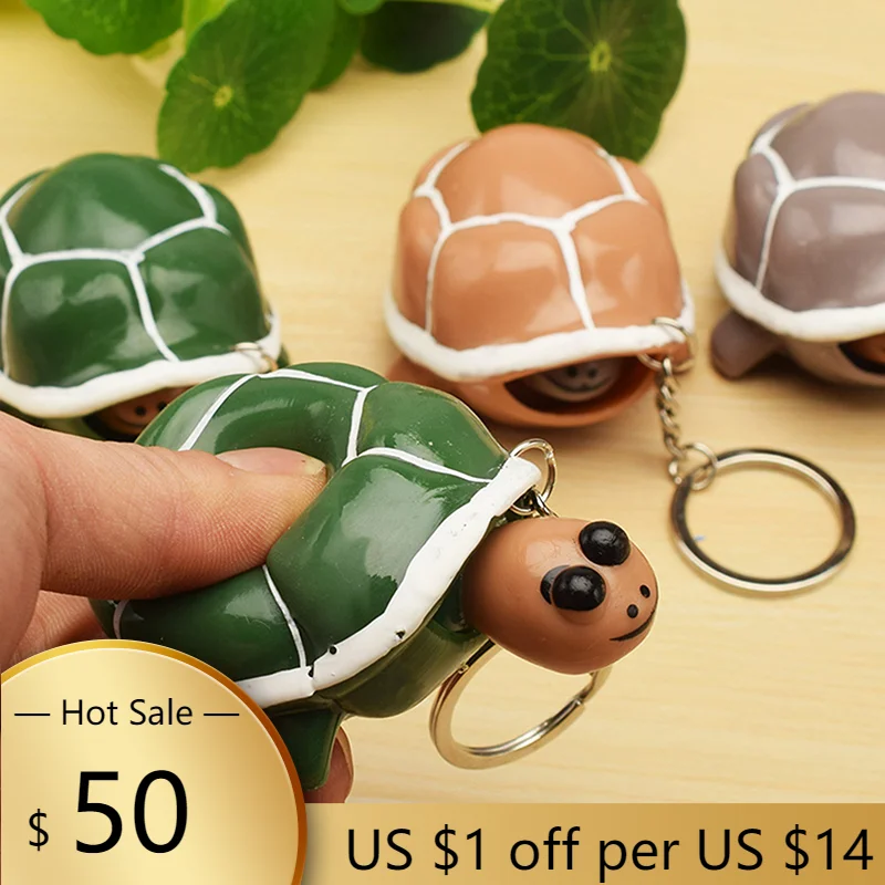 

Squeeze Turtle Keychain Creative Decompression Artifact Relax Vent Toy Squeeze Turtle Keychain Toy For Stress Reduction For Men
