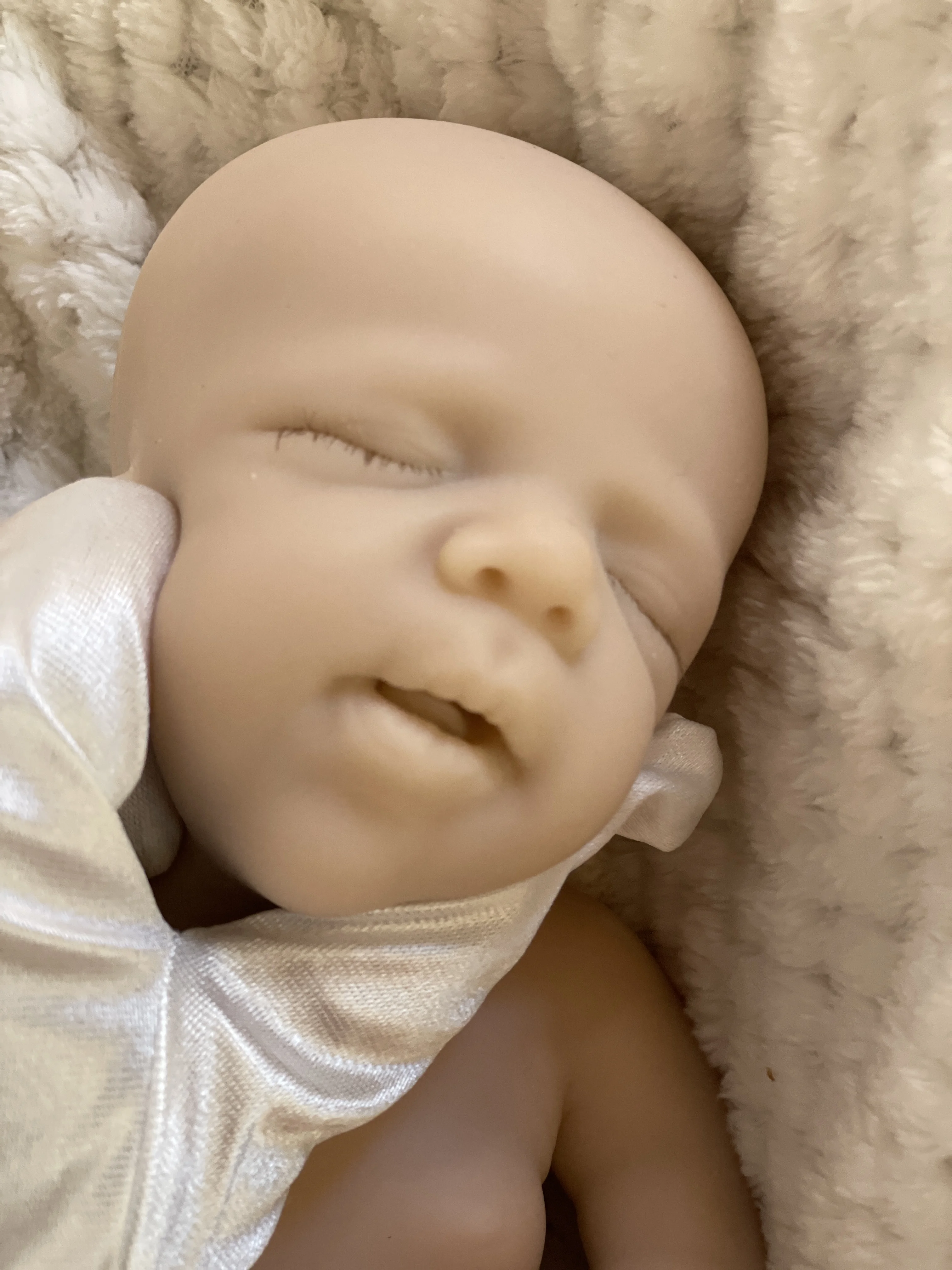 33 см открытые куклы реборн неокрашенные мягкие силиконовые для всего тела милые