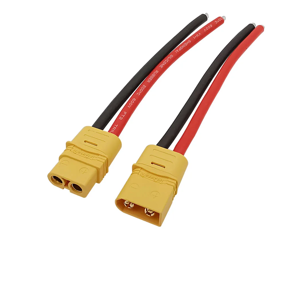 Штепсельная Вилка XT60H XT60 для мужчин и женщин, силиконовый провод 10 см 12AWG для радиоуправляемого дрона с Lipo батареей, FPV, игрушка «сделай сам»