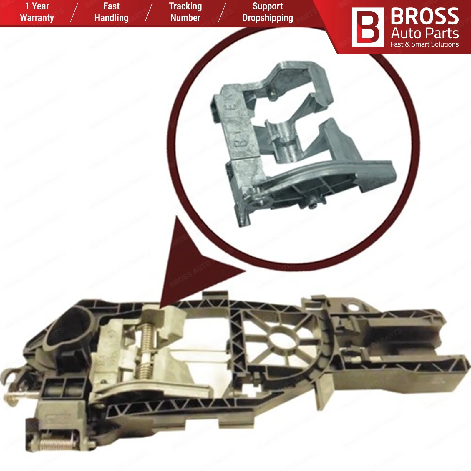 Запчасти для автомобилей Bross BDP891 передняя правая внешняя дверная ручка поддержка