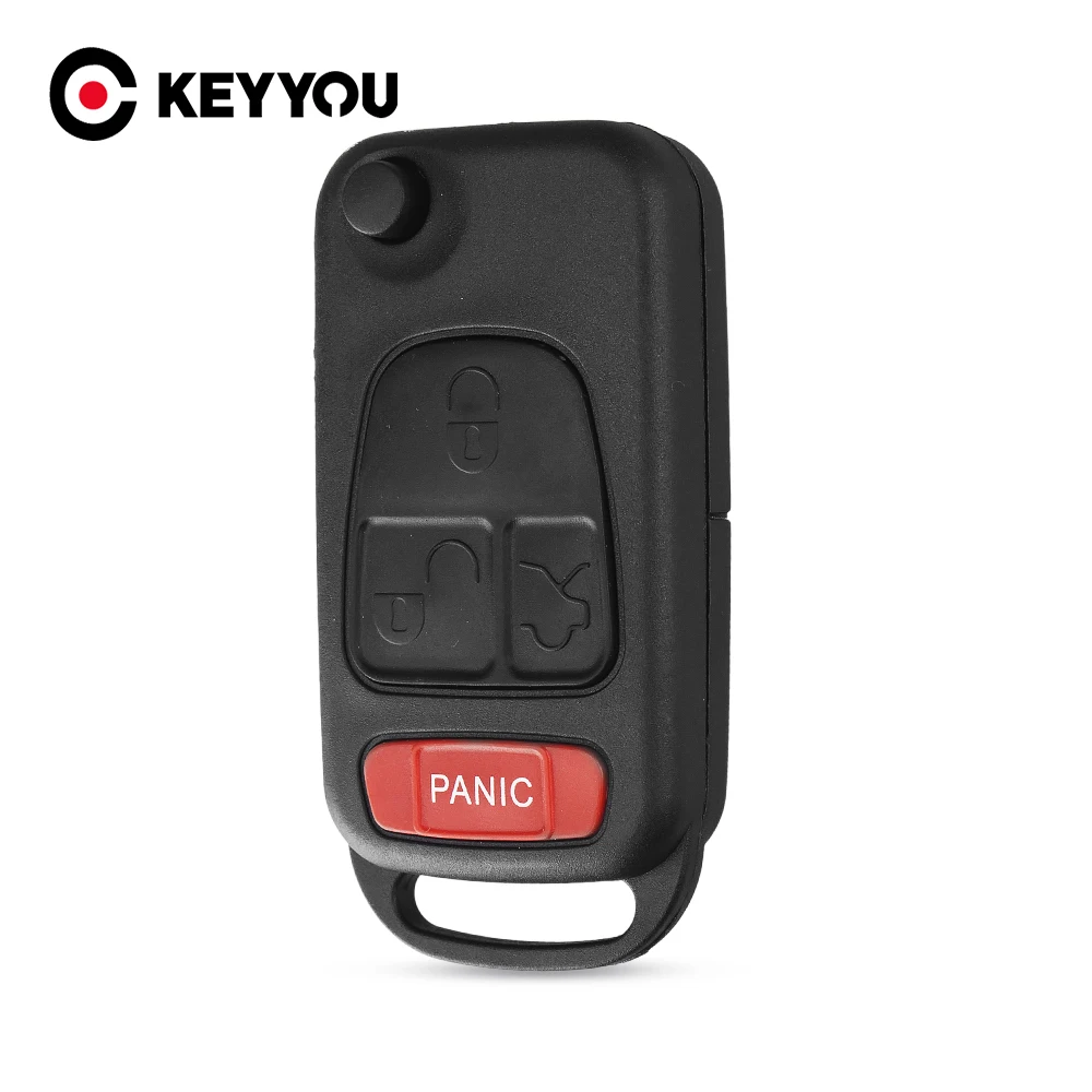 4 Button 3 + 1 Panic Flip Remote Key Keyless Entry Case Shell Key Cover For Benz MB ML350 ML500 ML320 ML55 AMG ML430