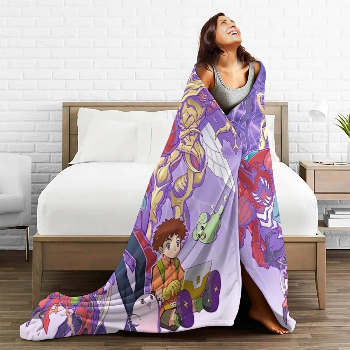 3D Digimon Adventure Monster мультфильм теплое одеяло декоративное плюшевое забавное уличное