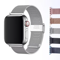 metal strap for apple watch band 44mm 40 45 41mm 42 38mm milanese bracelet for iwatch series 7 6 se 5 4 3 accessories wriststrap