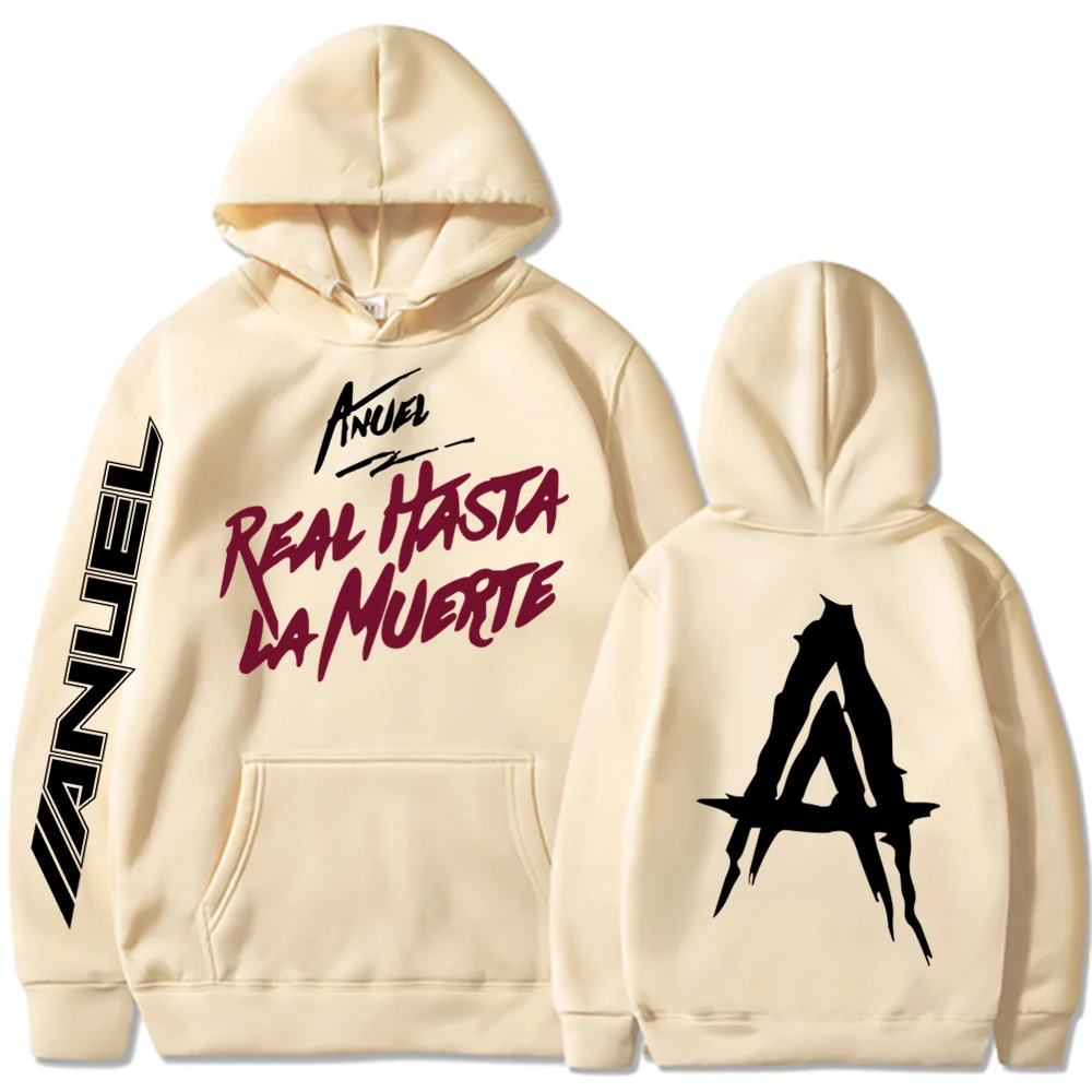 

2023New Anuel AA Printed Hoodies Sweatshirt Coat Real Hasta La Muerte casual Tracksuit Costume Men Women Clothing Anime Pullover