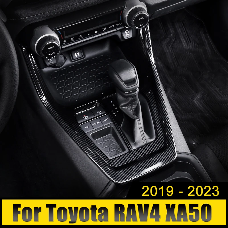 

Для Toyota RAV4 XA50 2019 2020 2021 2022 2023 углеродный автомобильный внутренний переключатель передач Панель крышка отделка рамка декоративные аксессуары