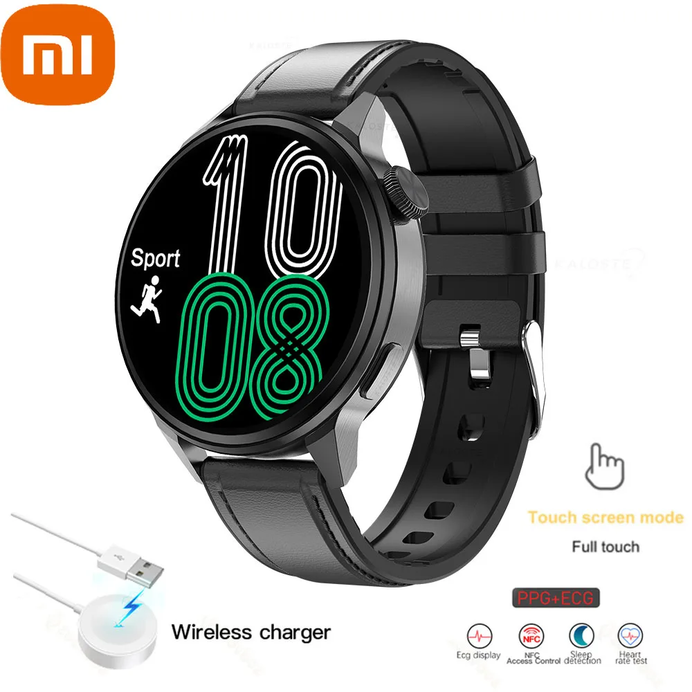 

xiaomi 2022 New NFC Smart Watch Men GPS Movement Track Sport Watches Women Wireless Charging Bluetooth Call ECG Smartwatch