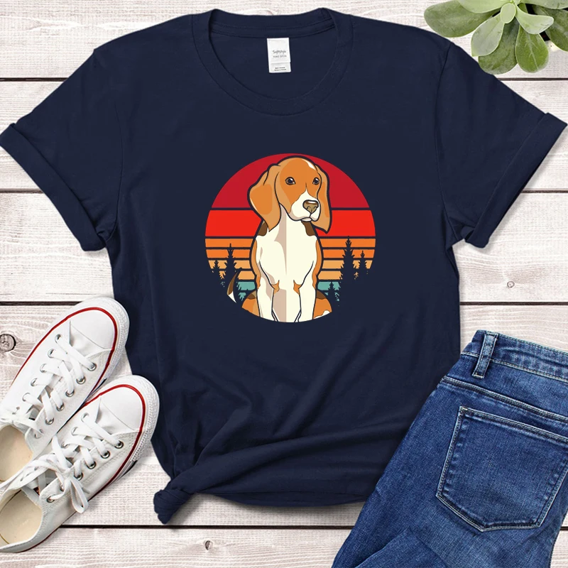 

Retro Golden Retriever Printed Women T Shirt Aesthetic O Neck Tshirts 90s Grunge Clothes Kawaii T-shirt Tops Dropshipping