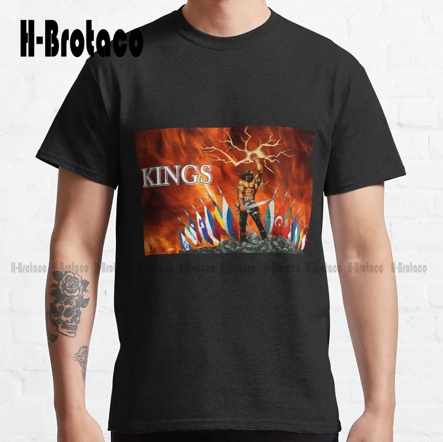 

Manowar Wallpaper Kings Classic T-Shirt Mens T Shirts Custom Aldult Teen Unisex Digital Printing Tee Shirts Make Your Design New