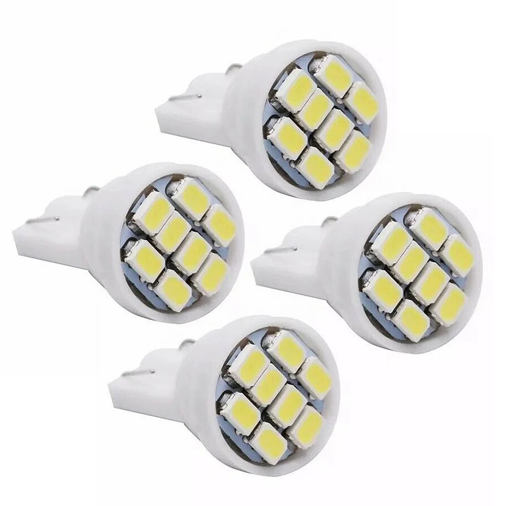

50 шт., яркие белые лампы T10 8SMD для внутреннего интерьера, лампы W5W 194 158 168 2825 K
