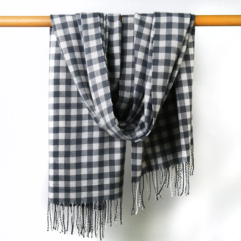 

Women's Checkerboard Plaid Scarf Shawl Warm Windproof Soft And Comfortable Scarf Unisex New Japan South Korea Autumn And Winter